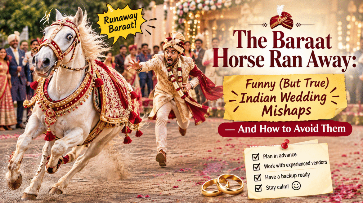 The Baraat Horse Ran Away: Funny (But True) Indian Wedding Mishaps — And How to Avoid Them