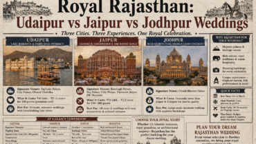 Royal Rajasthan: Udaipur vs Jaipur vs Jodhpur Weddings