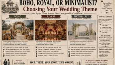 Boho, Royal, or Minimalist? Choosing Your Wedding Theme